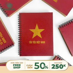 Sổ tay A5 lò xo - Sổ tay tôi yêu Việt Nam kẻ ngang