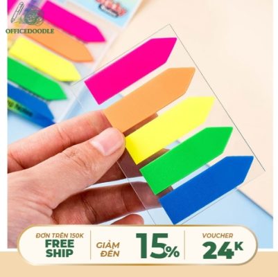Giấy note màu - Giấy phân trang OFFICE DOODLE
